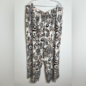 Mlle Gabrielle Women Pants Multicolor Wide Leg Size 3X New